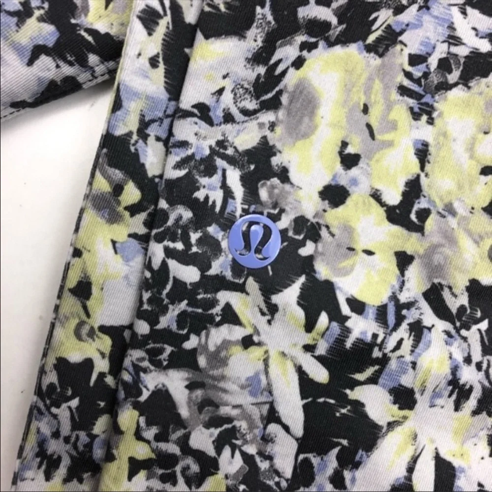 Lululemon Jet Crop Luxtreme Slim Pants: Crosscourt Petal Black Clarity Yellow